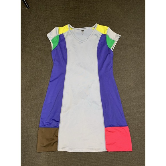 Title Nine Dress Womens Medium Color Block Gidget Athletic Athleisure Stretch - Picture 1 of 7